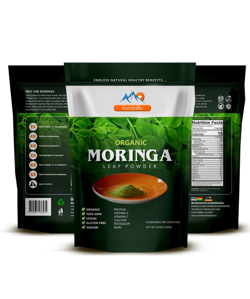 Sunhills Organic Moringa Leaf Powder
